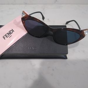 Fendi Zucca Cat Eye Sunglasses